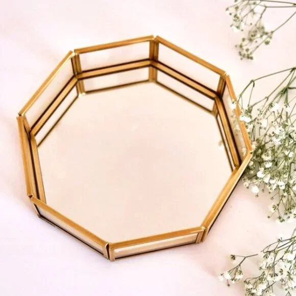 Mirrored Tray - Set of 3 - Picture 1 of 12